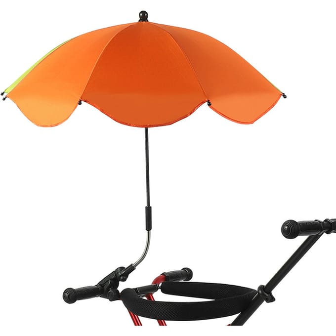 Parasol de Chaise avec Pince Parasol Portable pour Patio Poussettes Orange orange