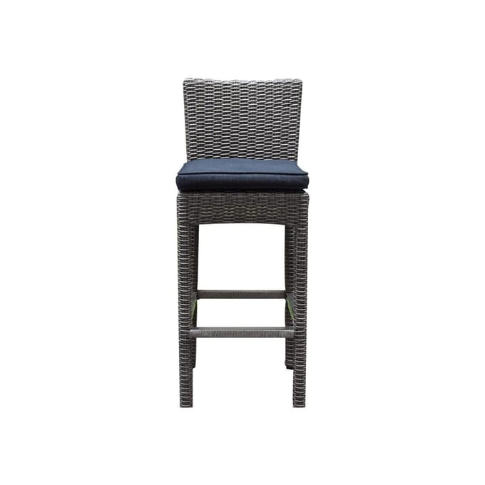 Oxford barstoel grijs wicker