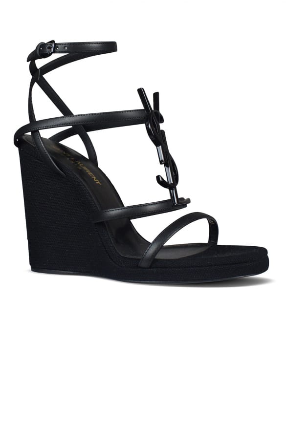 Saint Laurent Cassandra espadrilles Zwart