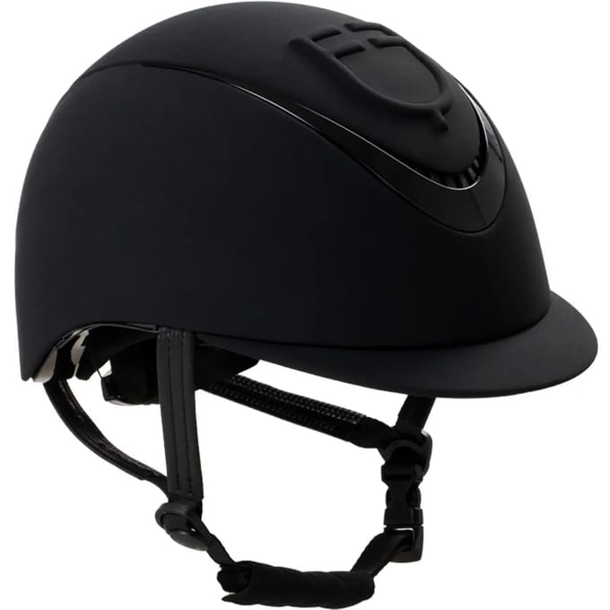 Paardrijhelm met reliëflogo Equestro
