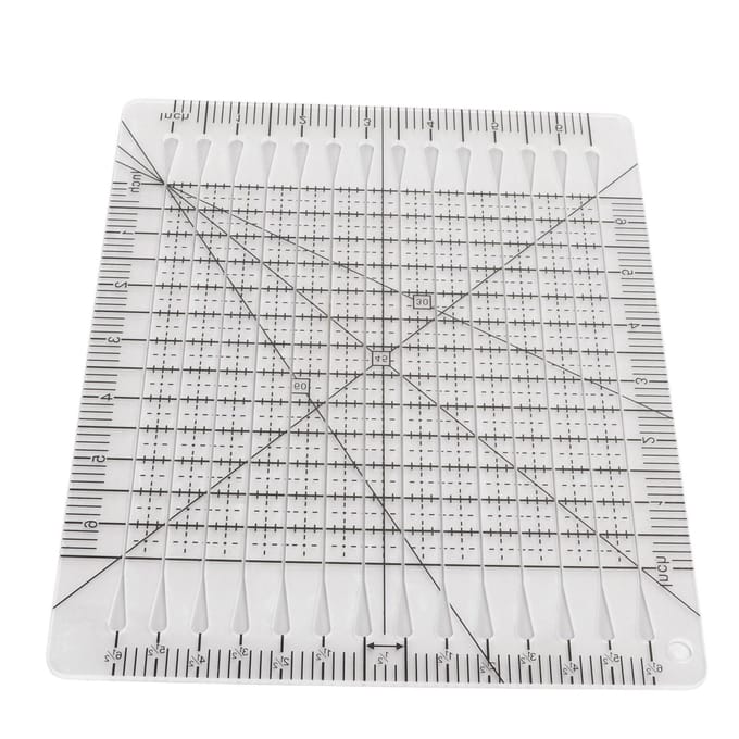 Quiltliniaal Transparant Acryl Nauwkeurige Schaal Zwarte Rasterlijn Multifunctionele Snijliniaal voor white