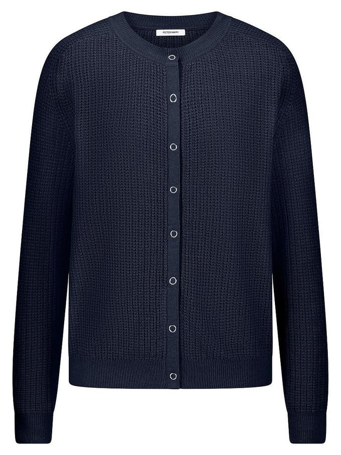Vest ronde hals Van Peter Hahn blauw