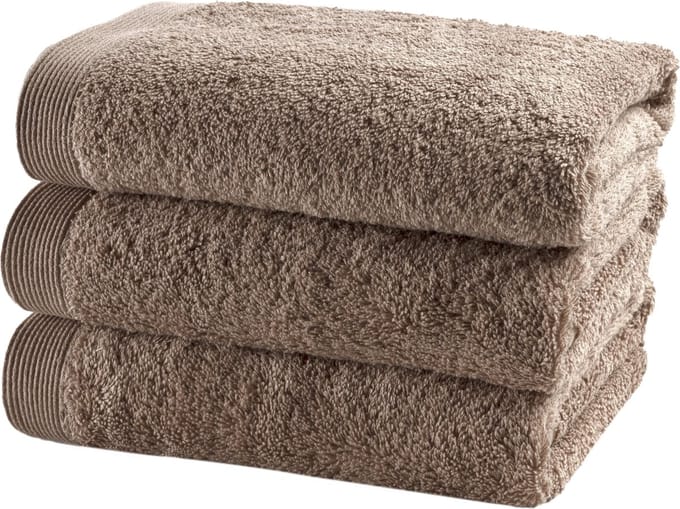 Casilin - Como - set van 3 handdoeken  - 50x100cm - Walnut - Taupe