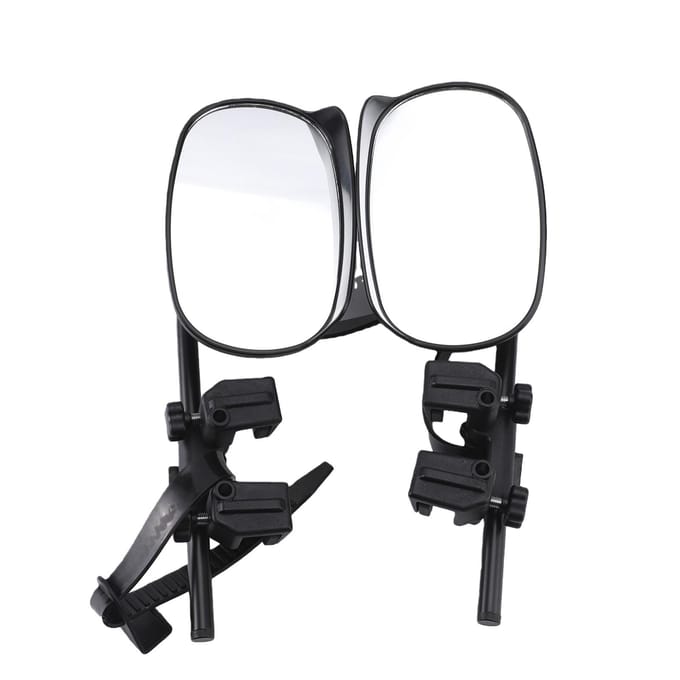 2 Stuks Verlengde Trekspiegel 360 Graden Rotatie Clip-On Zijspiegel Verlengstuk met Regenbestendige Hoes