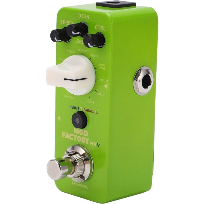 Pédale d'Effet Mod Factory Single 11 Effets Réglable Coque Métallique Accessoire pour Instrument green