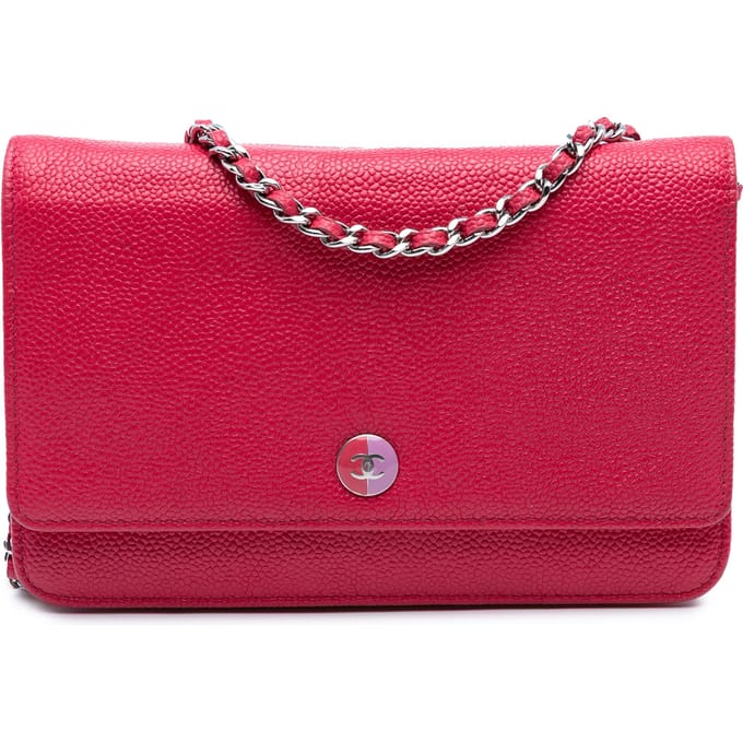 Tweedehands Kaviaar Bicolor CC Wallet On Chain
