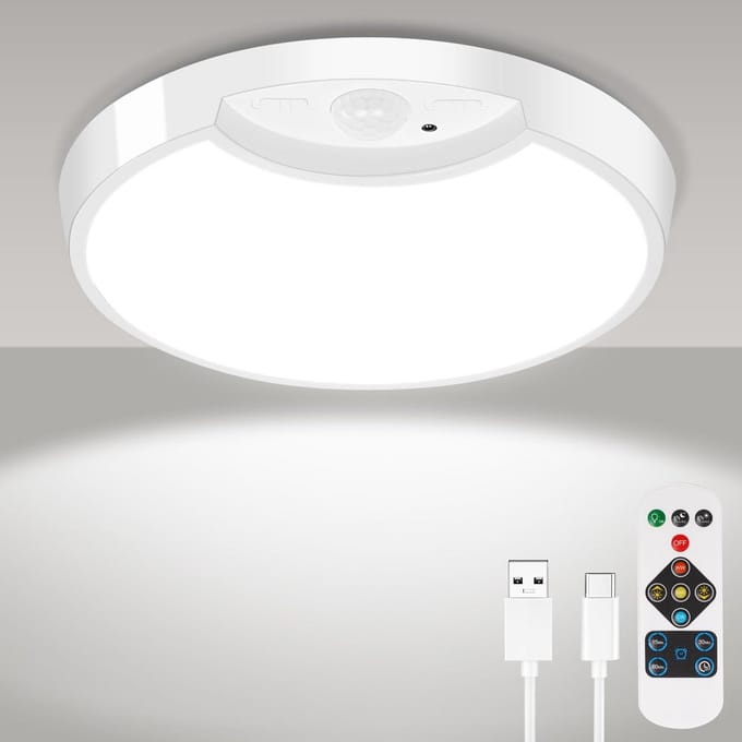 LED Plafondlamp met Bewegingssensor en 3 Kleurtemperaturen - Slimme Verlichting voor Elke Ruimte