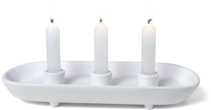 Jens Living - Keramieken Kandelaar Triple Wit.
