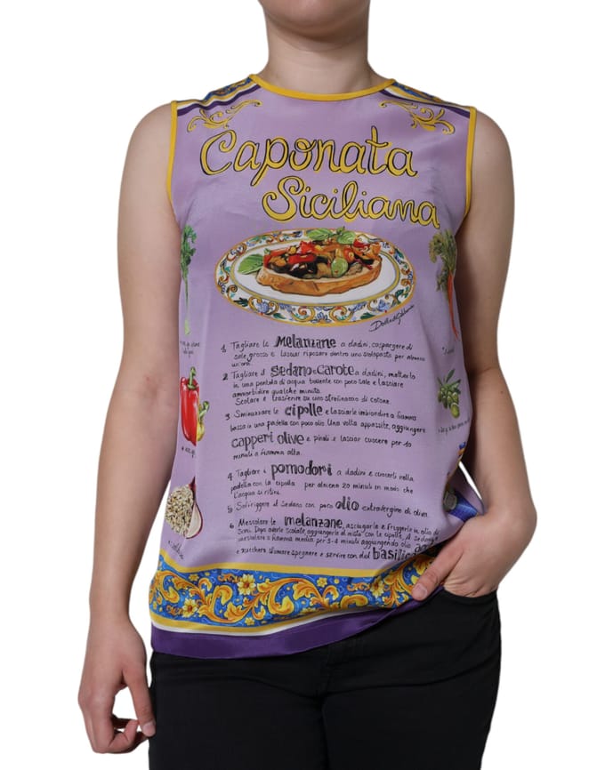 Caponata Siciliana Mouwloze Top