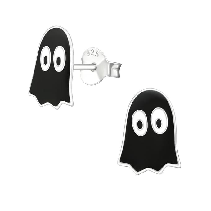Princess Oorbellen Spookje - 925 Zilver E-Coating - 8x11mm