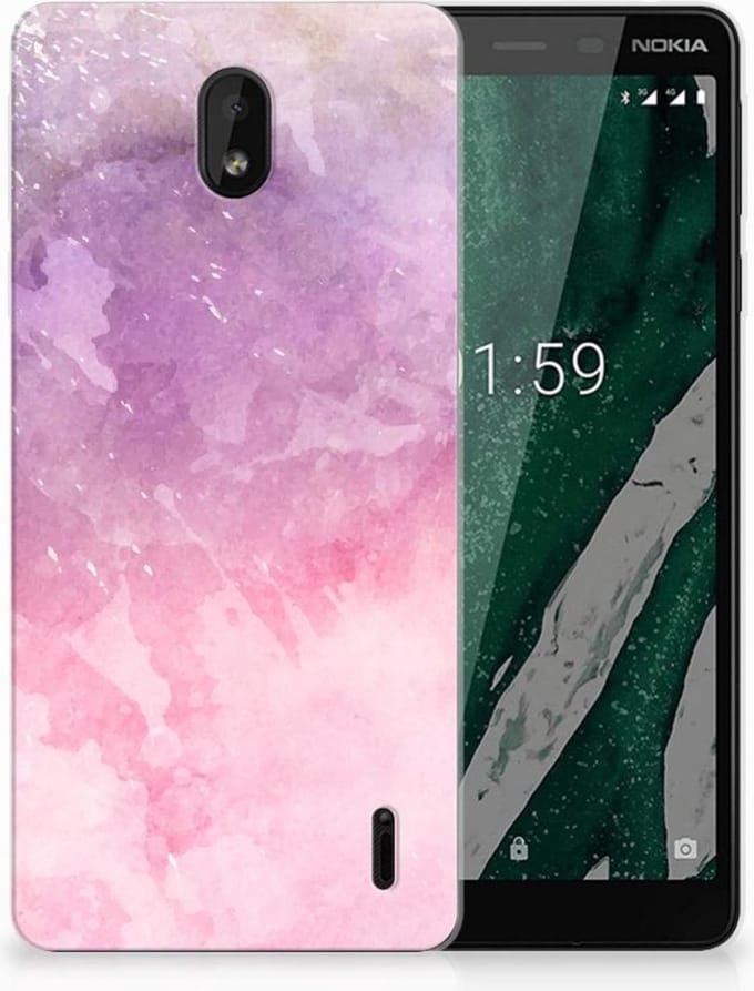 Hoesje maken Nokia 1 Plus Pink Purple Paint