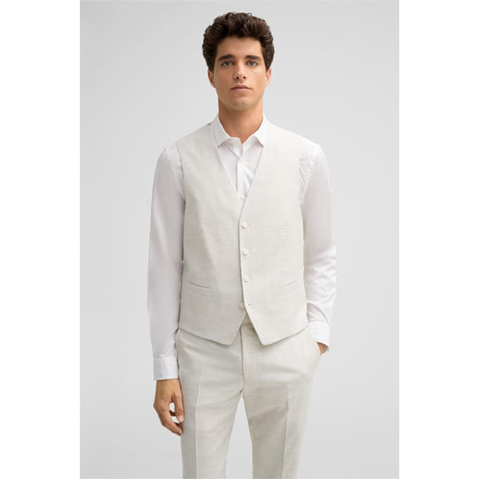 Gilet Gyl, crème gemêleerd