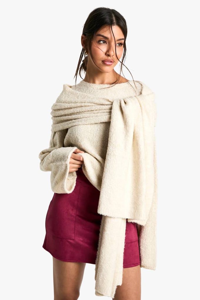 boohoo Dames Minirok met Suede-look | Burgundy | Maat: 6