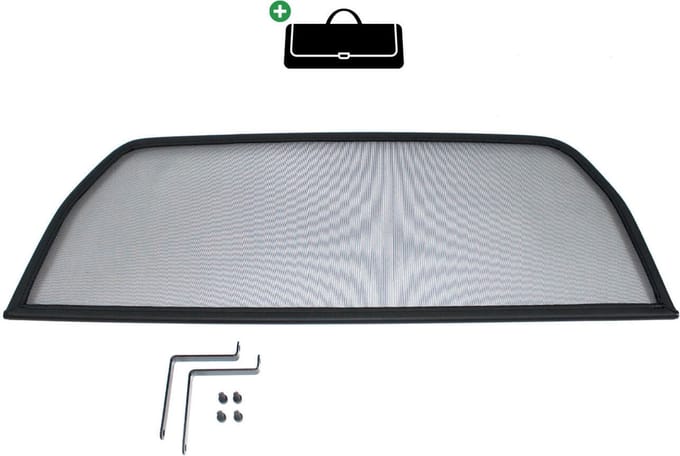 Windscherm Fiat 124 Spider | 1966-1985 | incl. luxe opbergtas | Zwart