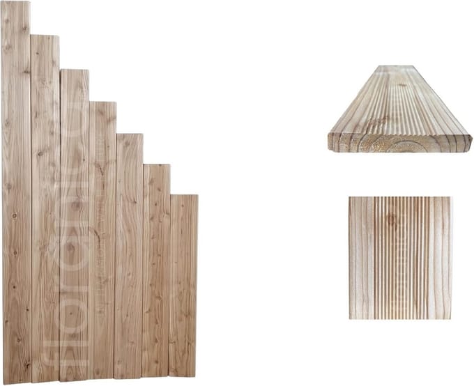 Larikshout Planken 120 cm Onbehandeld Hout voor Terras en Constructie