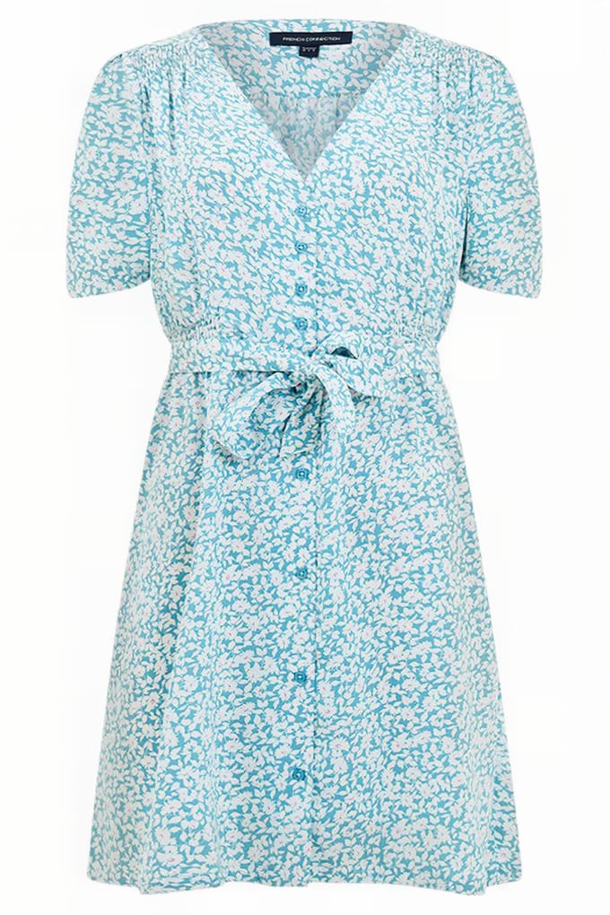 French Connection Breya Button Midi Dress Stillwater Größe: 18 | Minikleider Outlet | Damen