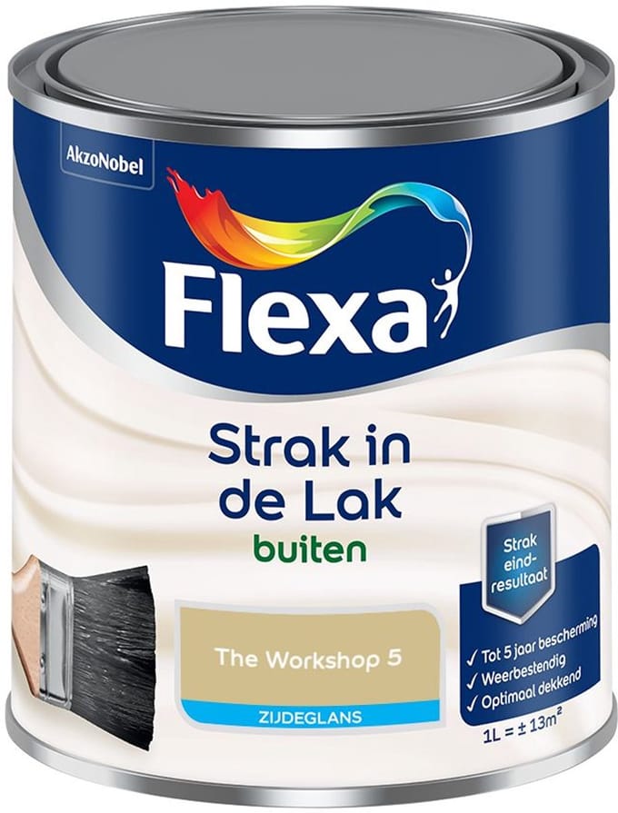 Flexa - Strak In De Lak Buitenlak Zijdeglans - The Workshop 5 - Mengverf - 1 L