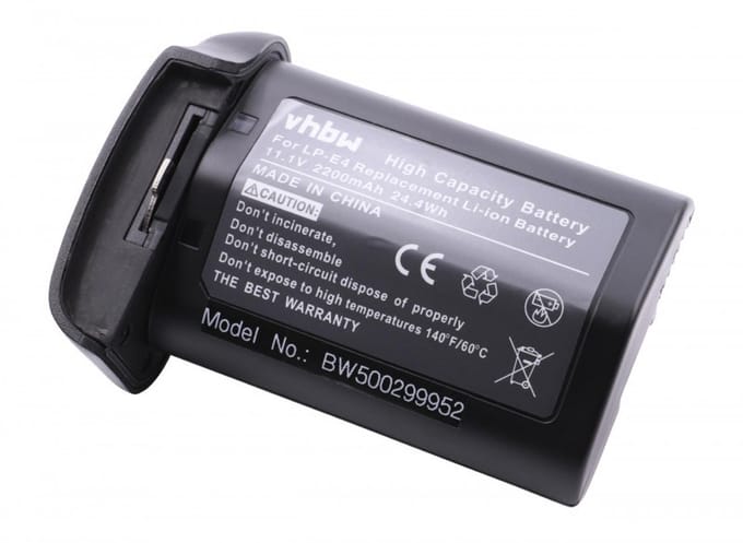 Camera accu compatibel met Canon LP-E4 / 2200 mAh