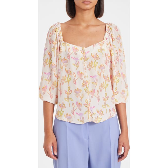 Paul Smith Womens Top White Größe: 42 | Longsleeves Outlet | Damen | Weiß