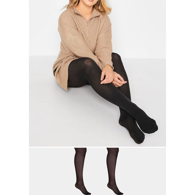 Yours 2 Paar 70 Denier Panty's In Zwartsize 44-48