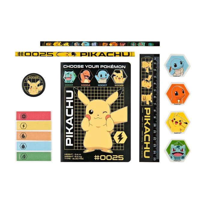 Pokemon - Etui Schrijfset - Inclusief Potloden en Gum