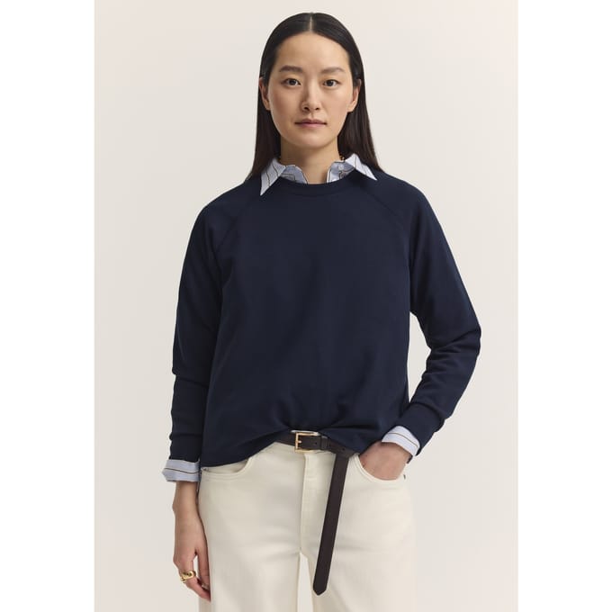 Bugatti Damen Sweatshirt Cozy Touch met ronde hals