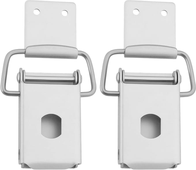 2 Stuks Aluminium Vergrendeling met Hefspanning voor Gereedschapskist en Opbergdozen