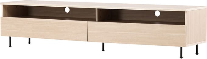 Navarra TV-meubel 2 laden, 2 planken whitewash.