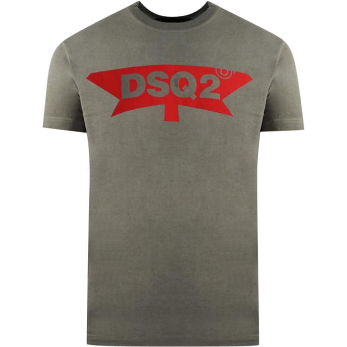 DSquared2 Heren Vet Logo T-Shirt (Grijs)