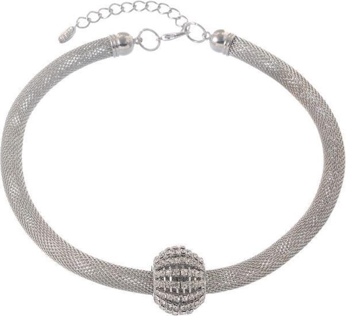 Behave Klassieke ketting met hanger en steentjes