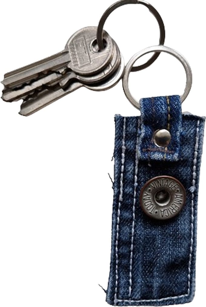 Toetie & Zo - Sleutelhanger - Jeans - Denim