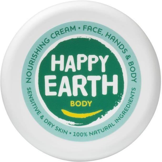Happy Earth Voedende Lichaamscrème - 100% Natuurlijk - Voor de Droge & Gevoelige Huid - 200 ml
