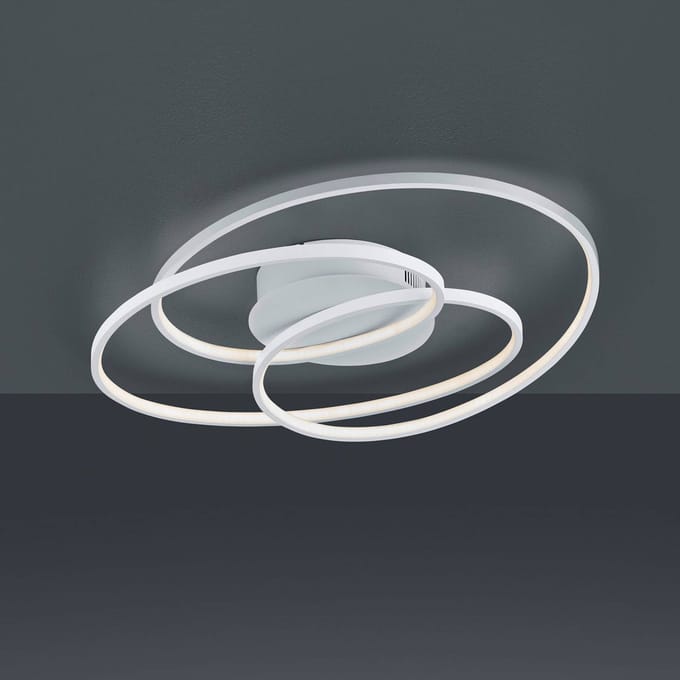 Trio Lighting LED plafondlamp Gale, 60 cm, mat wit