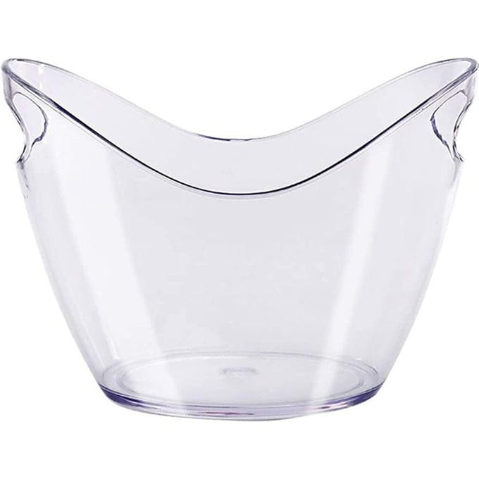 Transparante Plastic IJsemmer 4L Opberg Houder voor Wijn Champagne en Bierflessen white