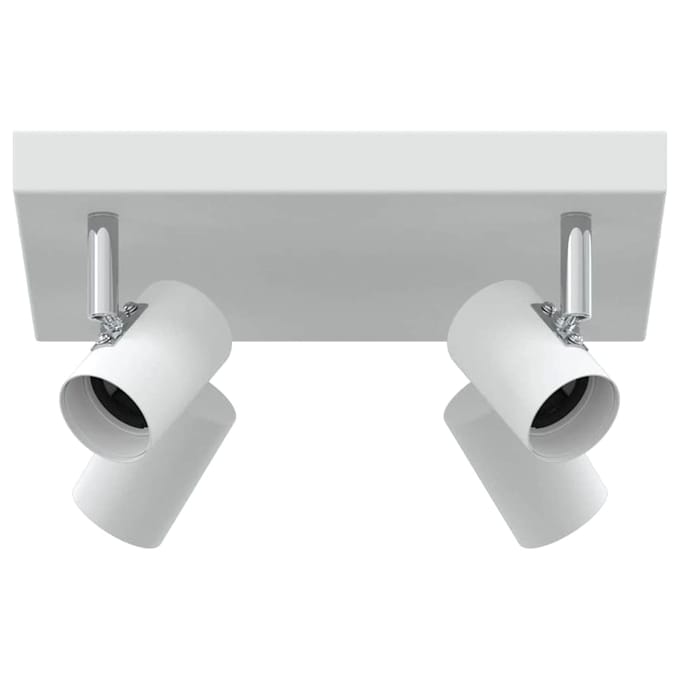 vidaXL Plafondspot met schijnwerpers Wit 26 x 26 x 11,5 cm Metaal