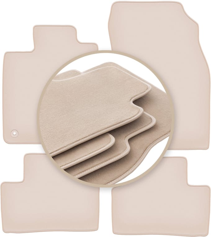 PREMIUM beige vloermatten voor: Renault Kadjar SUV 2015-