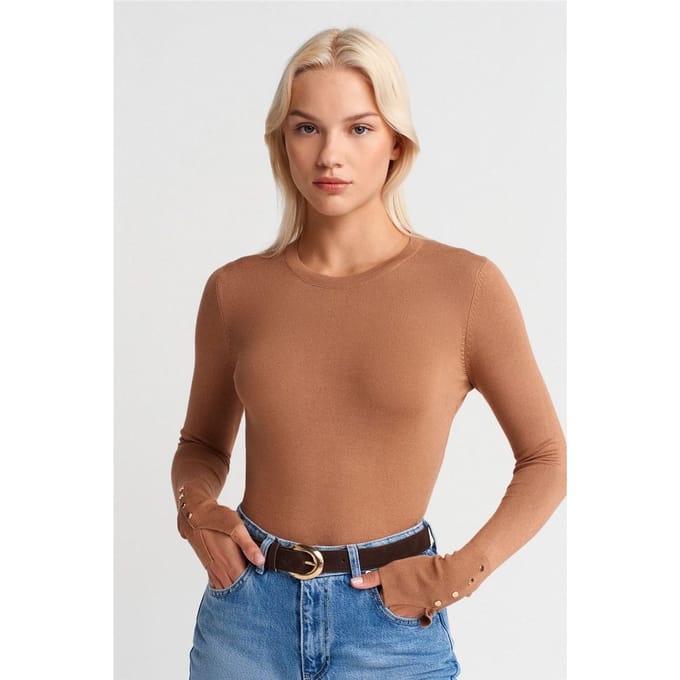 Geribbeld Crew Neck Slim Fit Trui