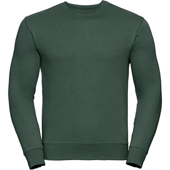 Authentic Crew Neck Sweater 'Russell' Bottle Green - L