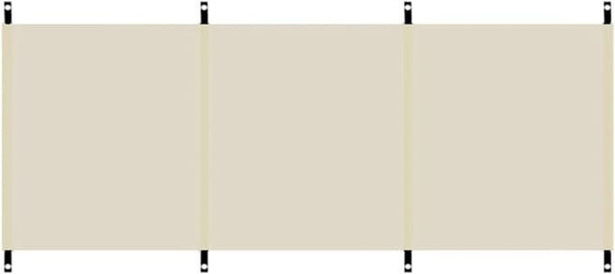 Strandwindscherm - Windscherm camping - Buitenactiviteiten - Robuuste constructie - 250 x 70 cm - Wit