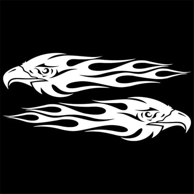 Auto Sticker Adelaar Vlam Sticker Motorfiets Beschermende Kras Sticker 20*5cm
