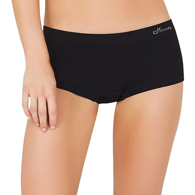 Boody - Bamboe Boyleg brief damesslips - zwart / L