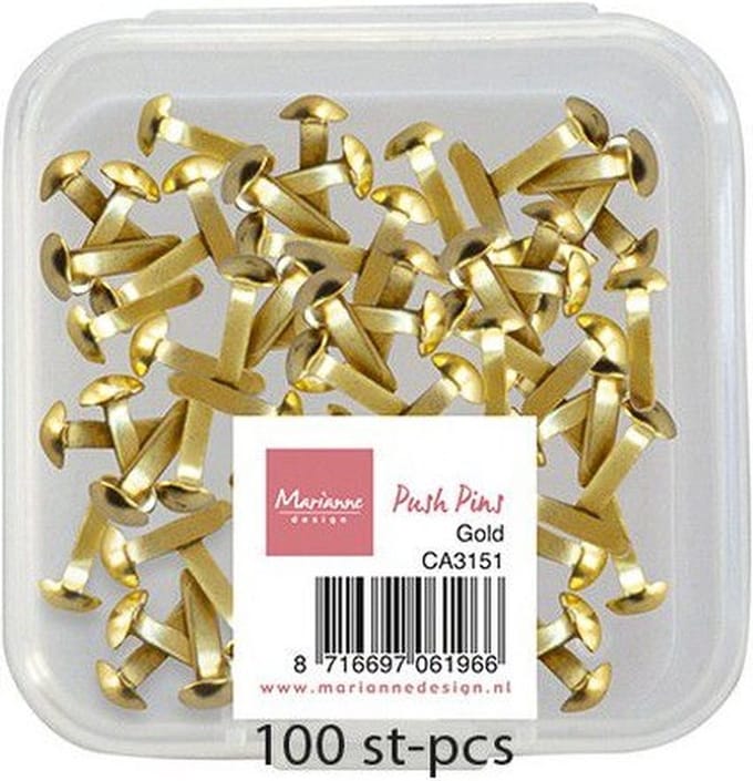 Marianne Design Push Pins - Goud - 100 stuks