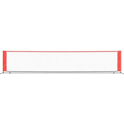 vidaXL - Tennisnet - 500x100x87 - cm - polyester - zwart - en - rood
