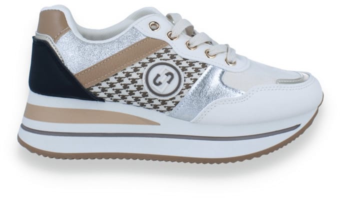 Double Heart Dames Sneaker Ecru | Beige | Maat: 38