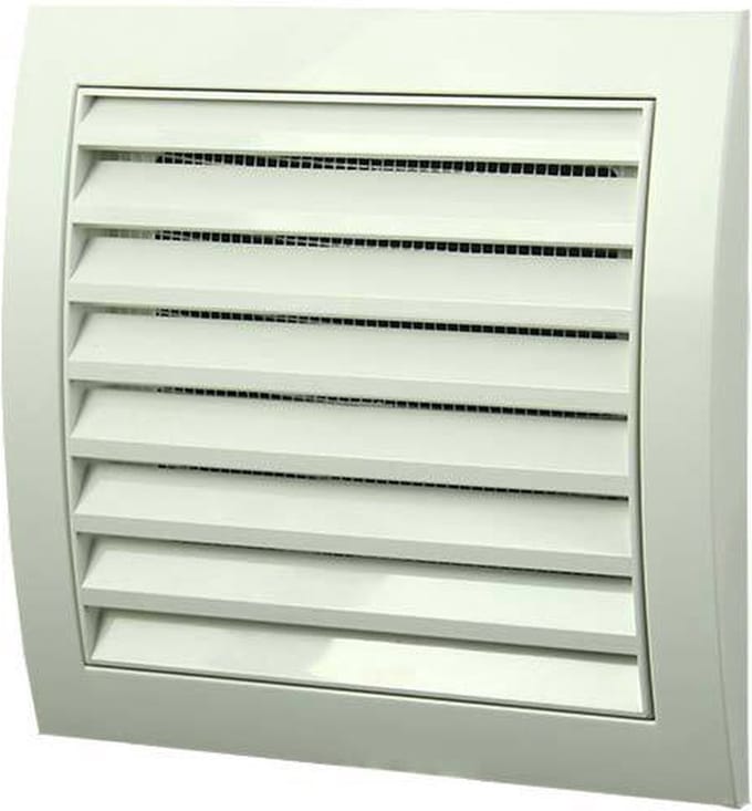 Muurrooster 150x150 wit - N10