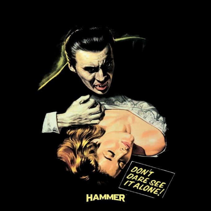 Hammer Horror Dracula Don't Dare See It Alone Men's T-Shirt - Black - XL