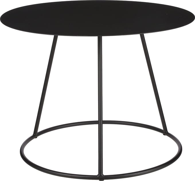 Mica Decorations Mita Salontafel - H44,5 x Ø60 cm - Metaal - Zwart