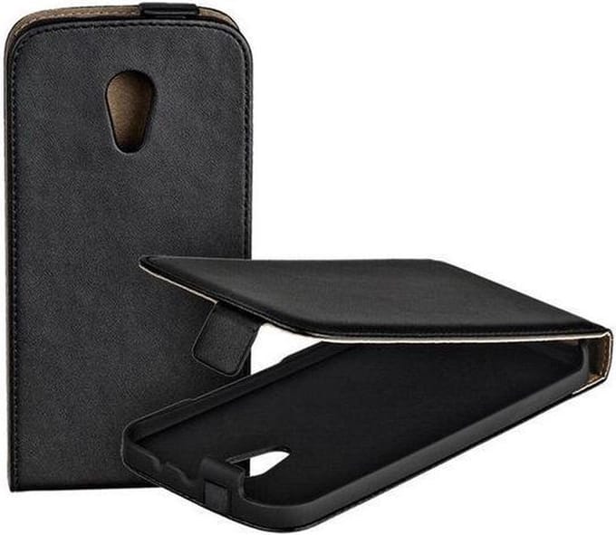Eco-Leather Zwart Motorola Moto G 2014 Flipcase case hoesje
