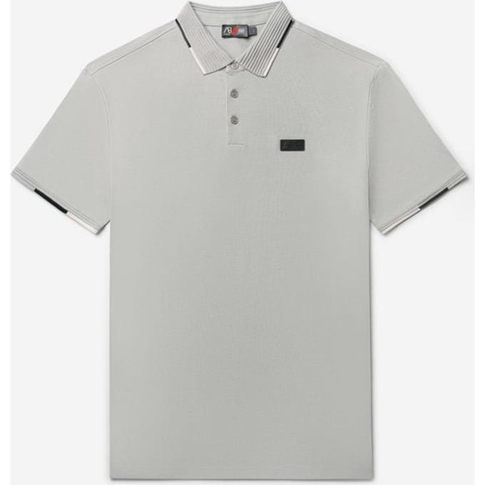 AB Lifestyle - Driekleurige Polo | Alloy - Heren - Maat: XS