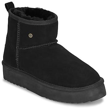 Warmbat Wallaby Suede boot Plateau Dames Laarzen - Zwart